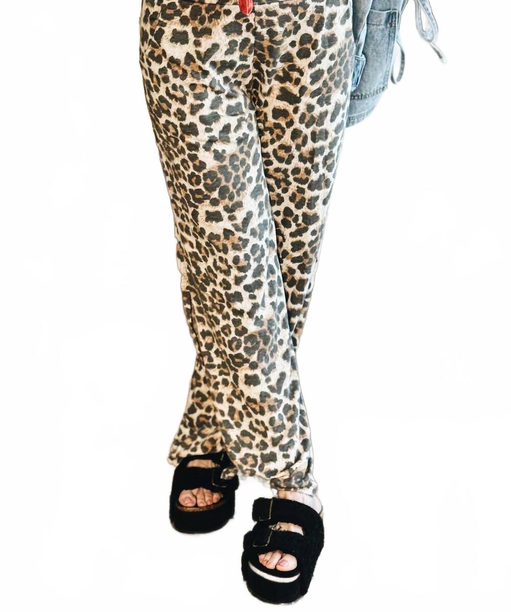 NEW 7TH RAY the untamed ease pant in leopard